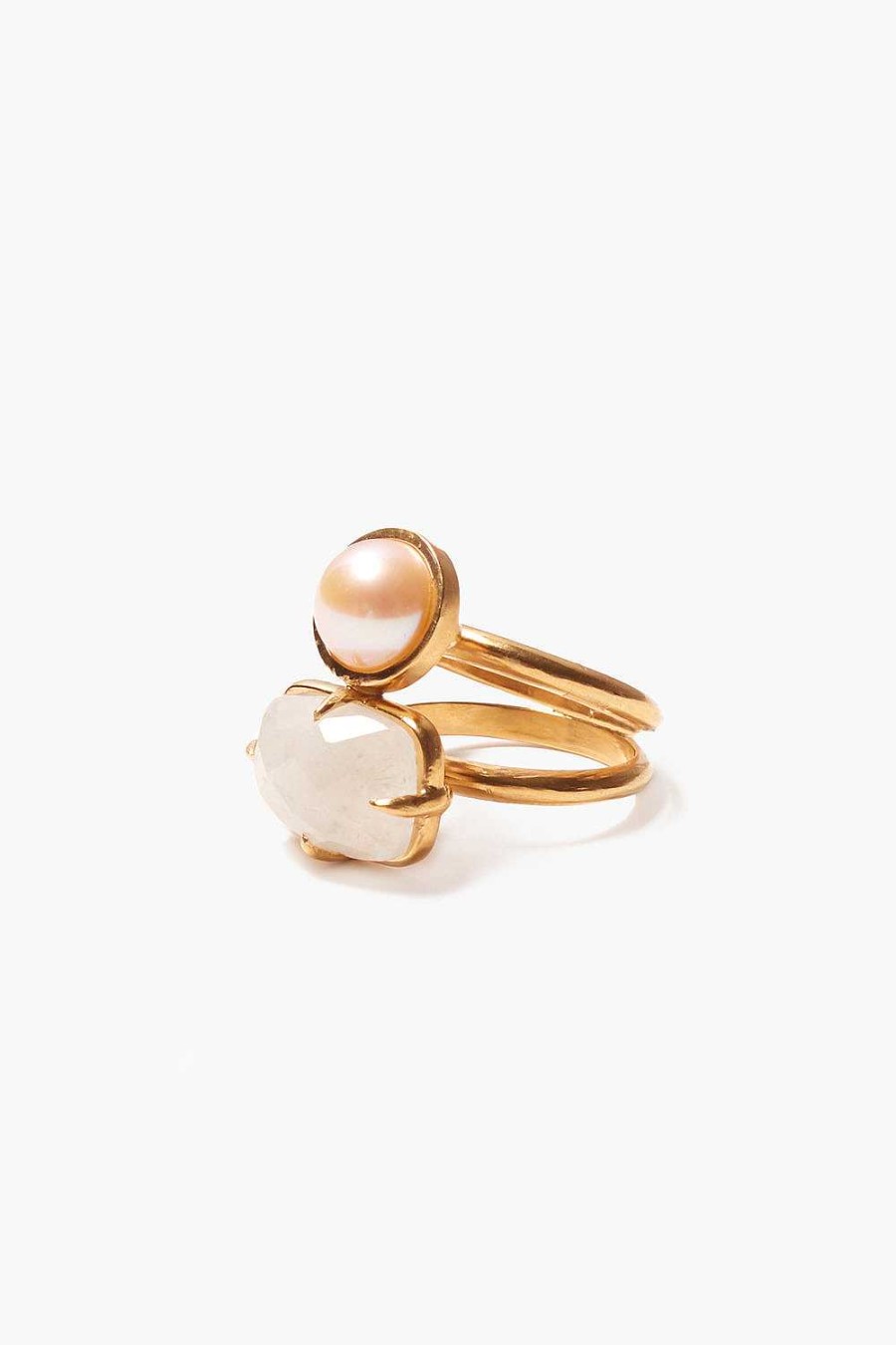 Jewelry Chan Luu | Venus Stacked Ring Moonstone