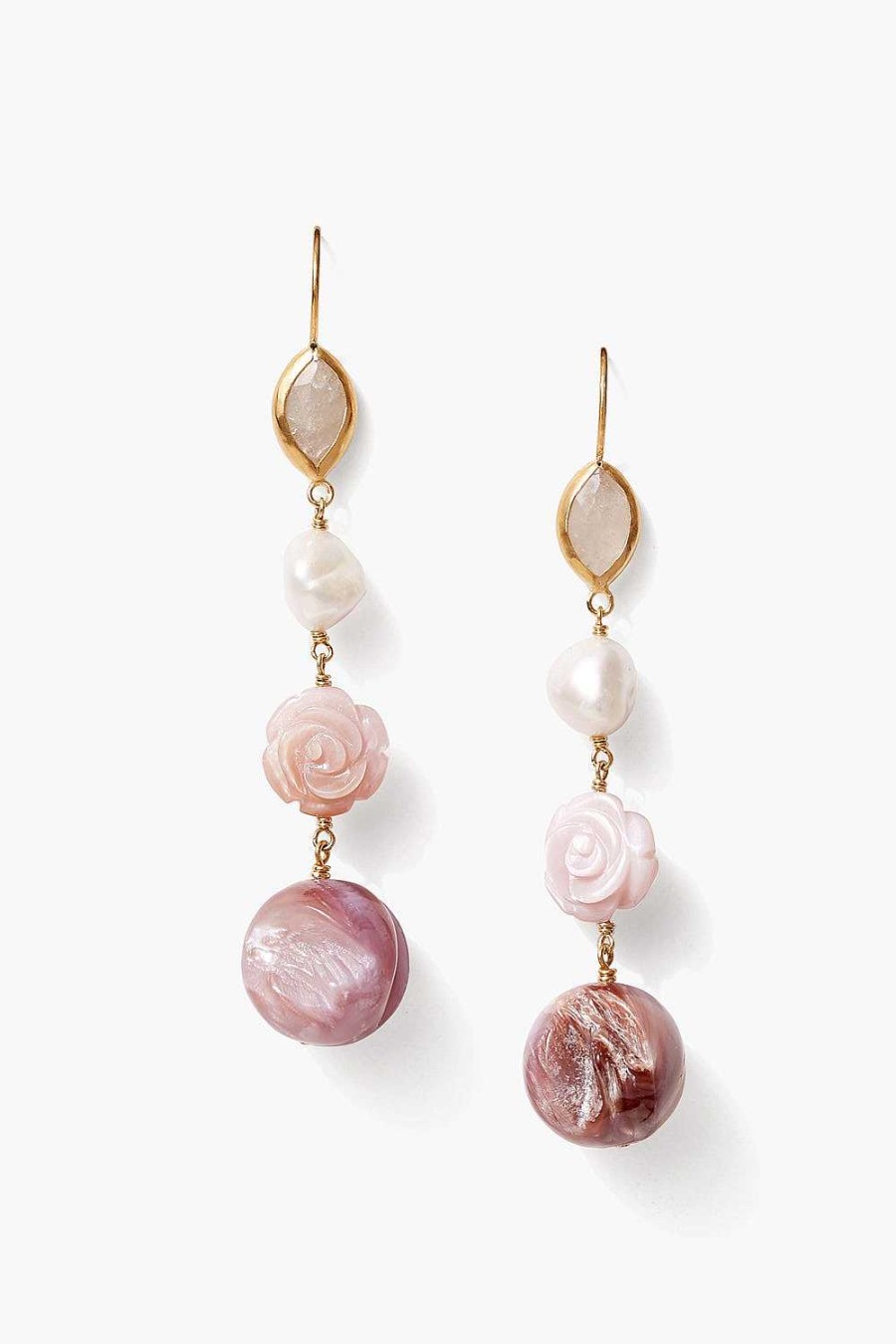 Jewelry Chan Luu | Roseto Tiered Earrings Pink