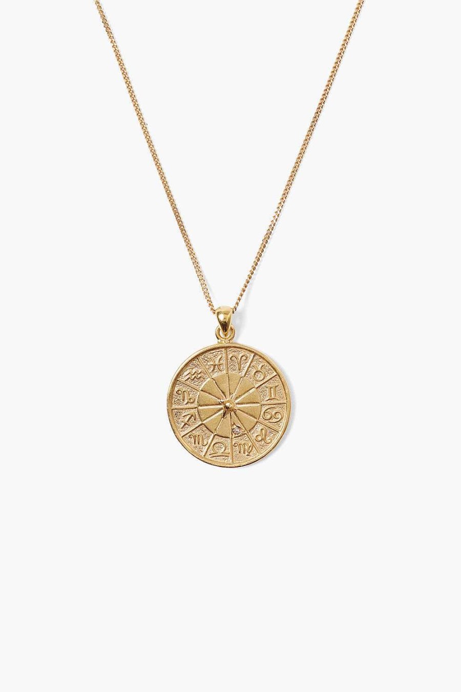 Jewelry Chan Luu | Custom Diamond Zodiac Coin Necklace Yellow Gold