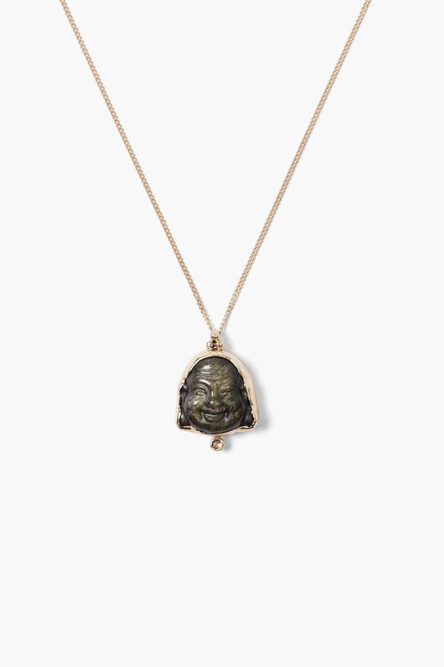 Jewelry Chan Luu | 14K Buddha Necklace Golden Obsidian