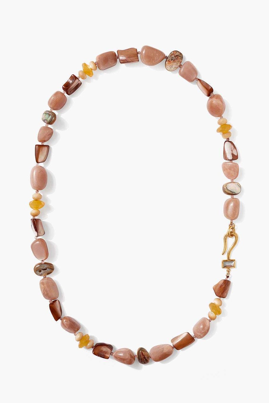 Jewelry Chan Luu | Odyssey Hook Necklace Pink Moonstone