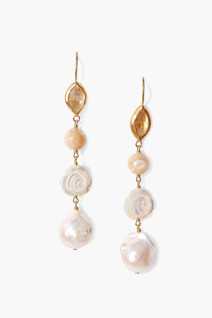 Jewelry Chan Luu | Roseto Tiered Earrings Natural