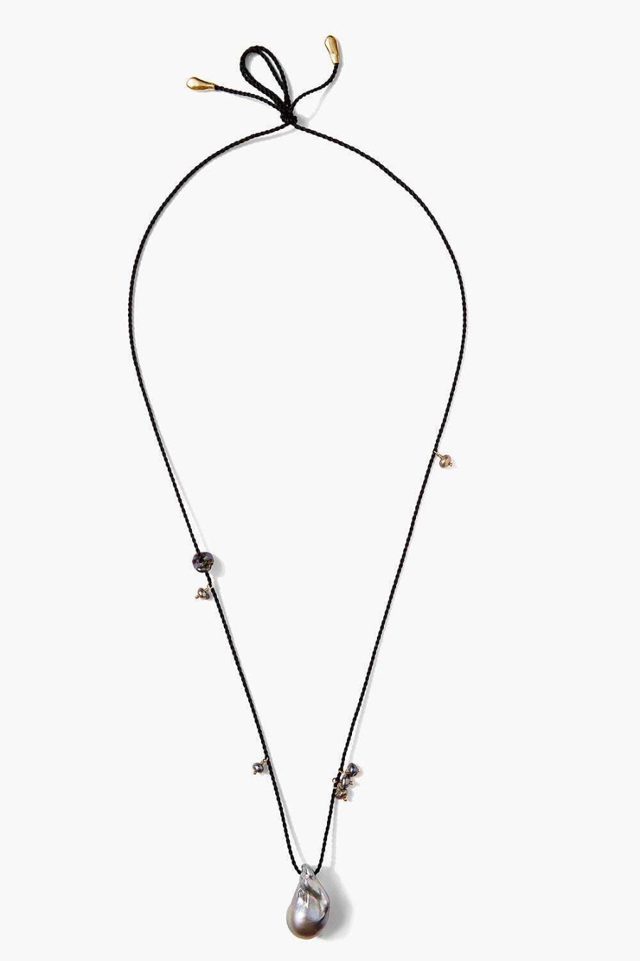 Jewelry Chan Luu | Rosario Necklace Grey Pearl