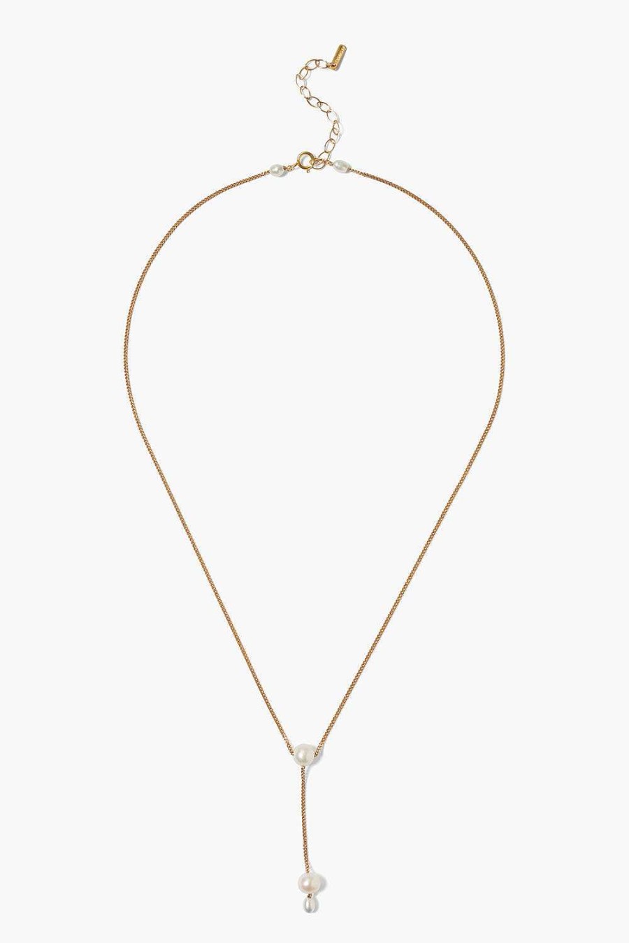 Jewelry Chan Luu | Phoebe Drop Necklace White Pearl